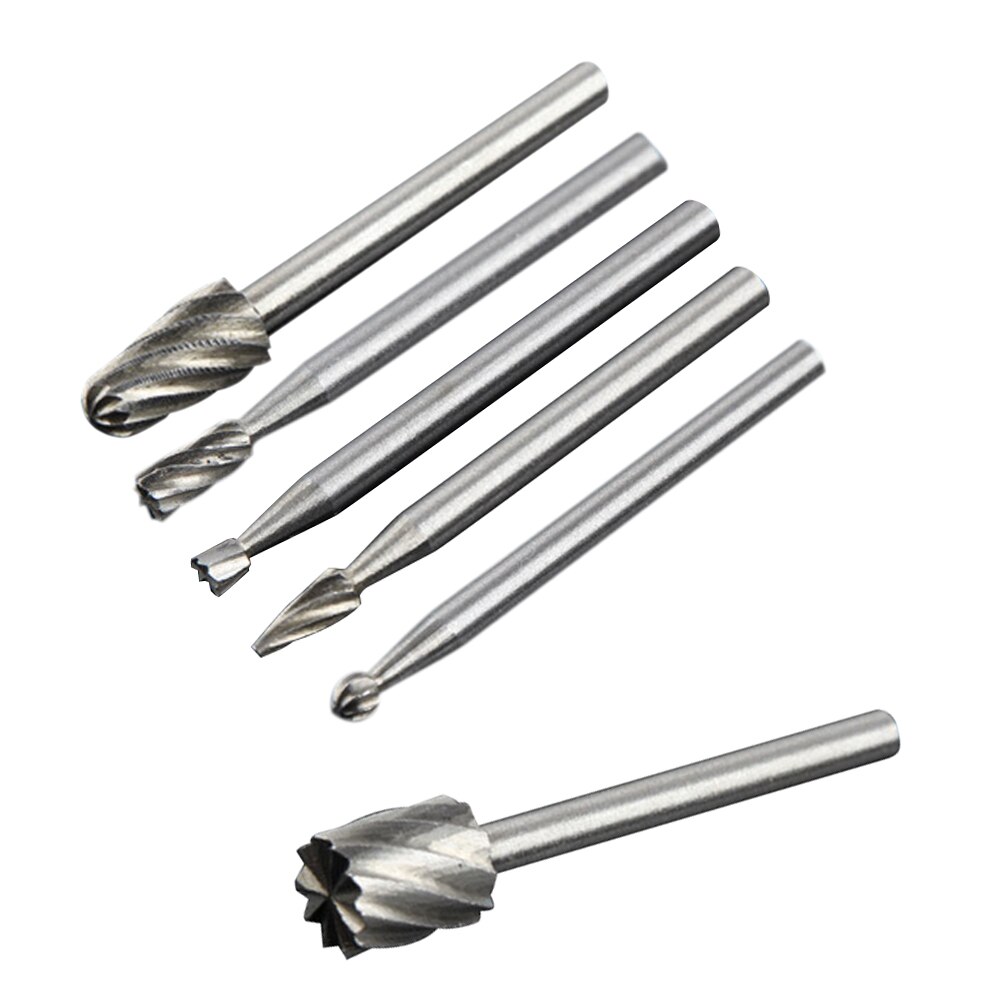 6  HSS  ö ȸ ͸  ׶ε   ׶ε    ׼  Ʈ/6 Pcs HSS High-Speed Steel Rotating Rotary File Grinding Head Electric Grinding Wood C